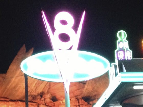 flos v8 sign disneyland