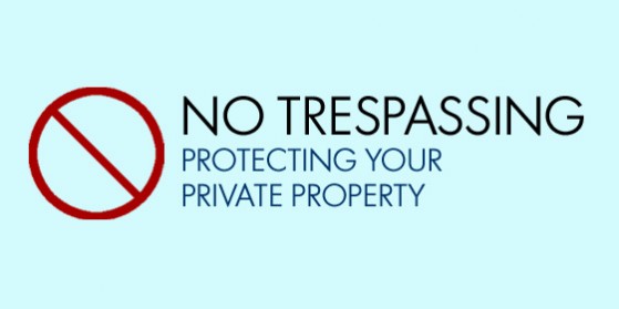 no trespassing