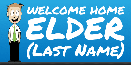 click to customize welcome home elder banner cartoon