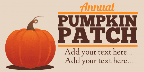click to customize annual pumpkin patch banner