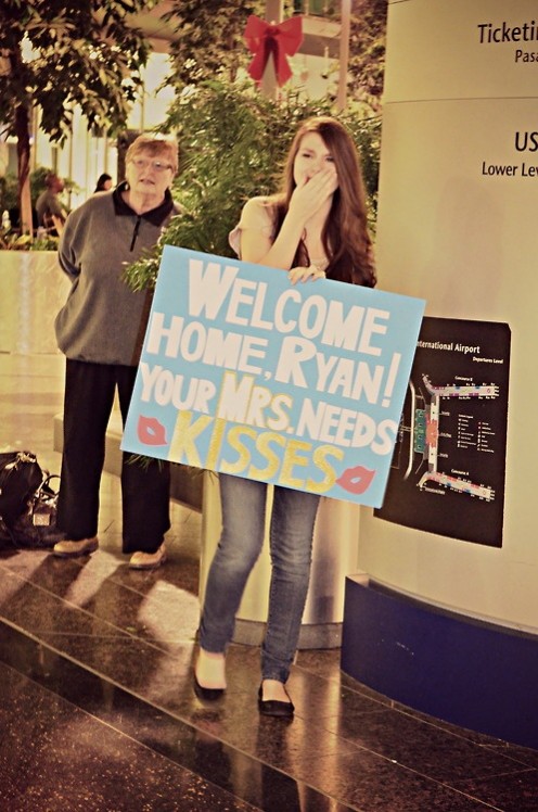 welcome home mrs needs kisses