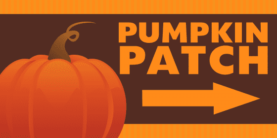 click to customize pumpkin patch directional sign