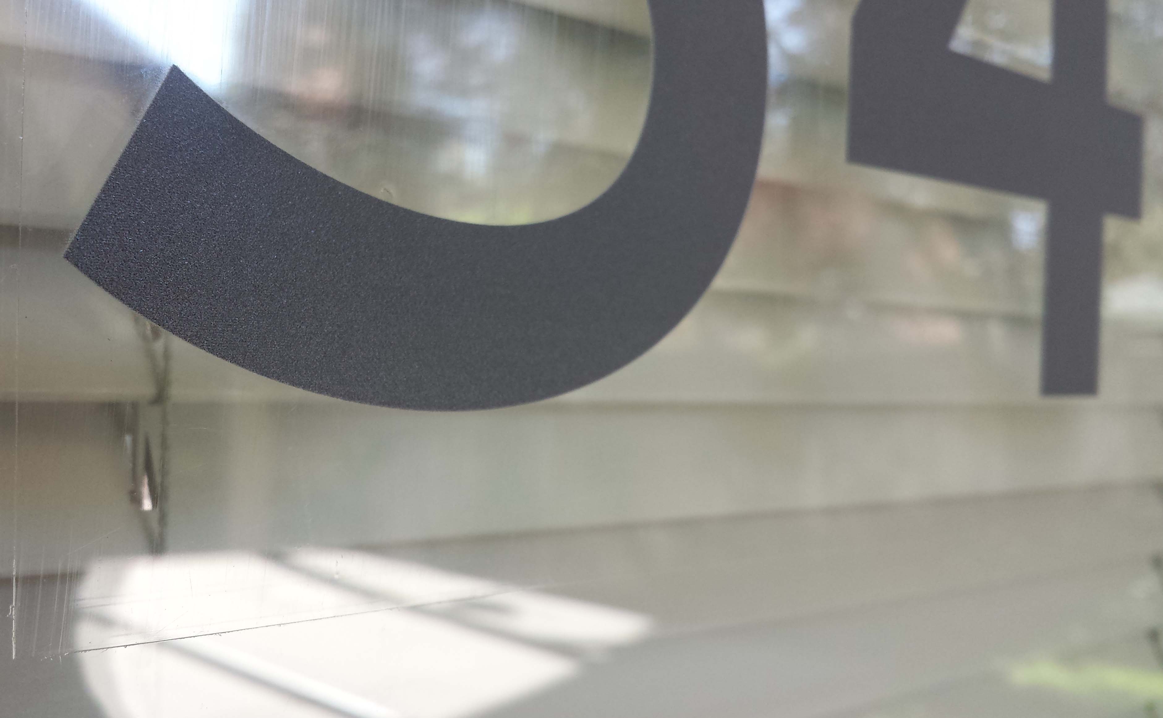 Window decal close up