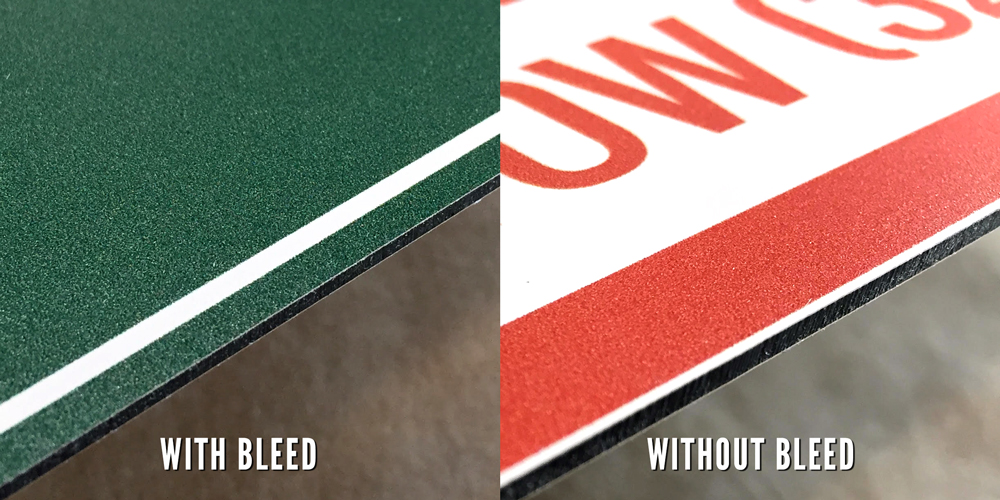 bleed comparison with and without bleed