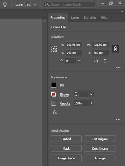 Finding Image Dimensions Using Illustrator (Step 3)